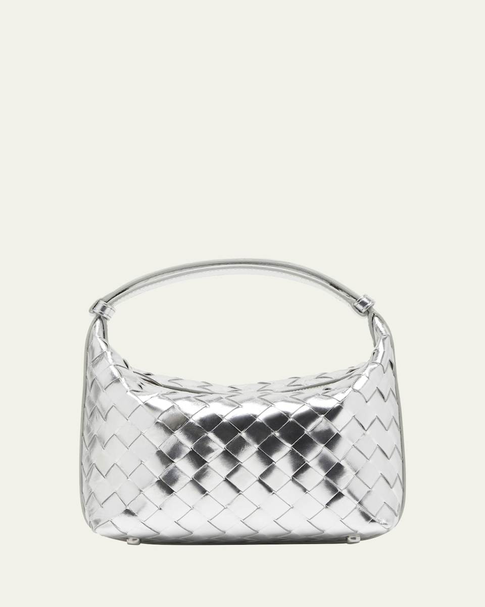 Mini Wallace Metallic Leather Shoulder Bag